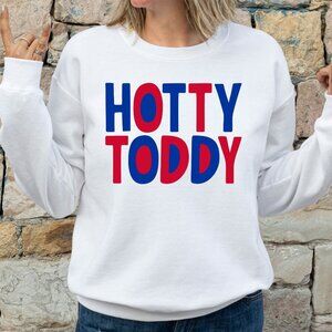 Ole Miss Hotty Toddy Univ of Mississippi Gildan crewneck sweatshirt white